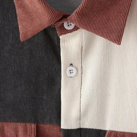 Brown Mens Cowboy Collared Tee Shirt - Picture 5 of 6